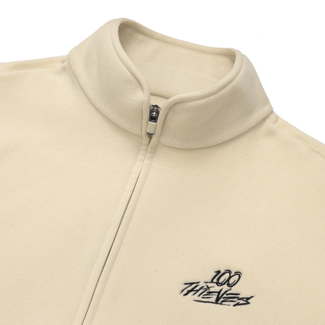 100 Thieves x Malbon Fowler Polar Fleece Jacket - Sand - Image 3