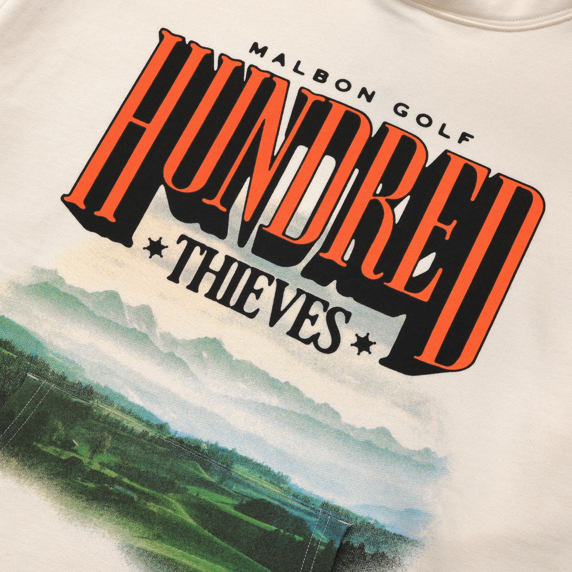 100 Thieves x Malbon Horizon Hoodie - Ivory - Image 3