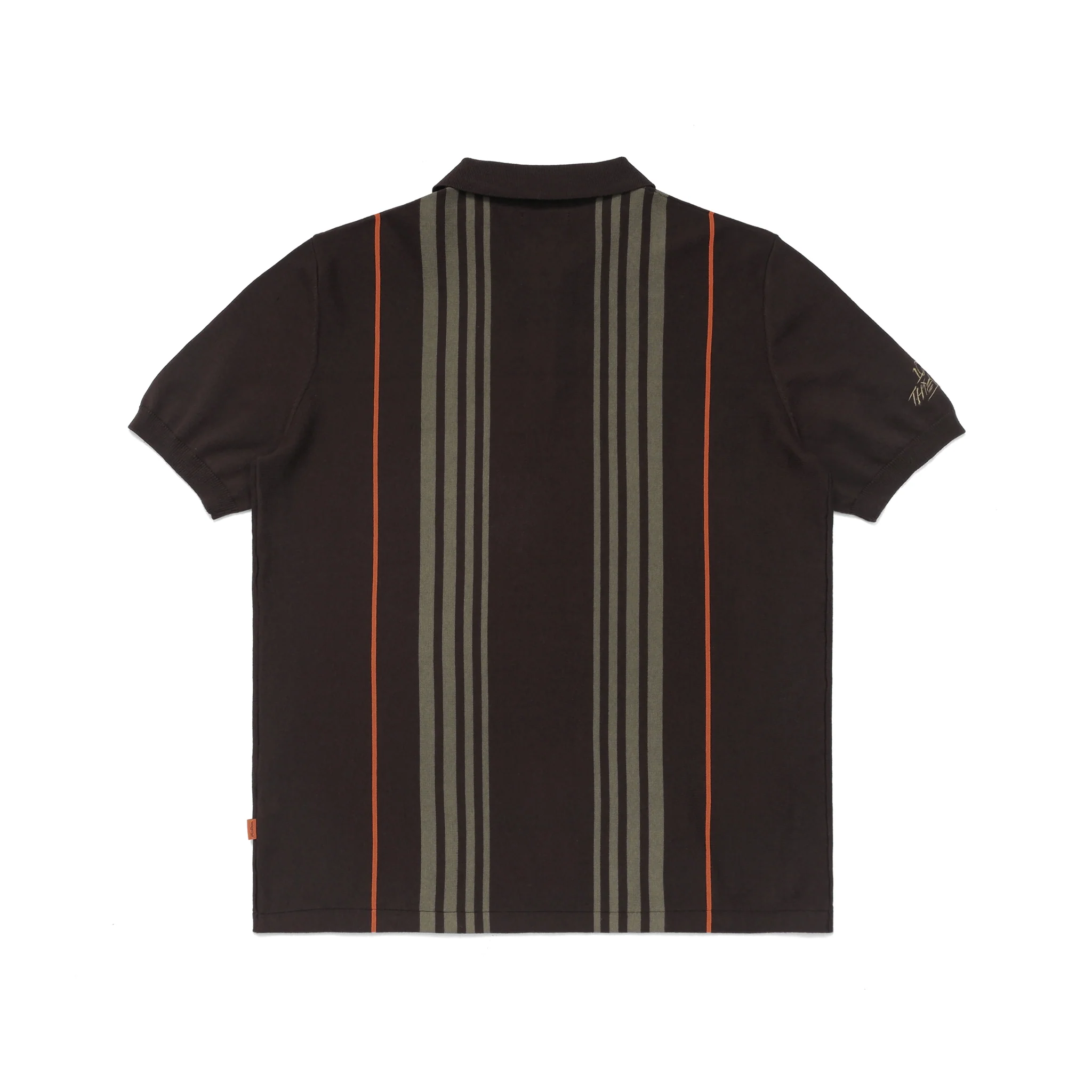 100 Thieves x Malbon Ranger Knit SS Polo - Brown - Image 5