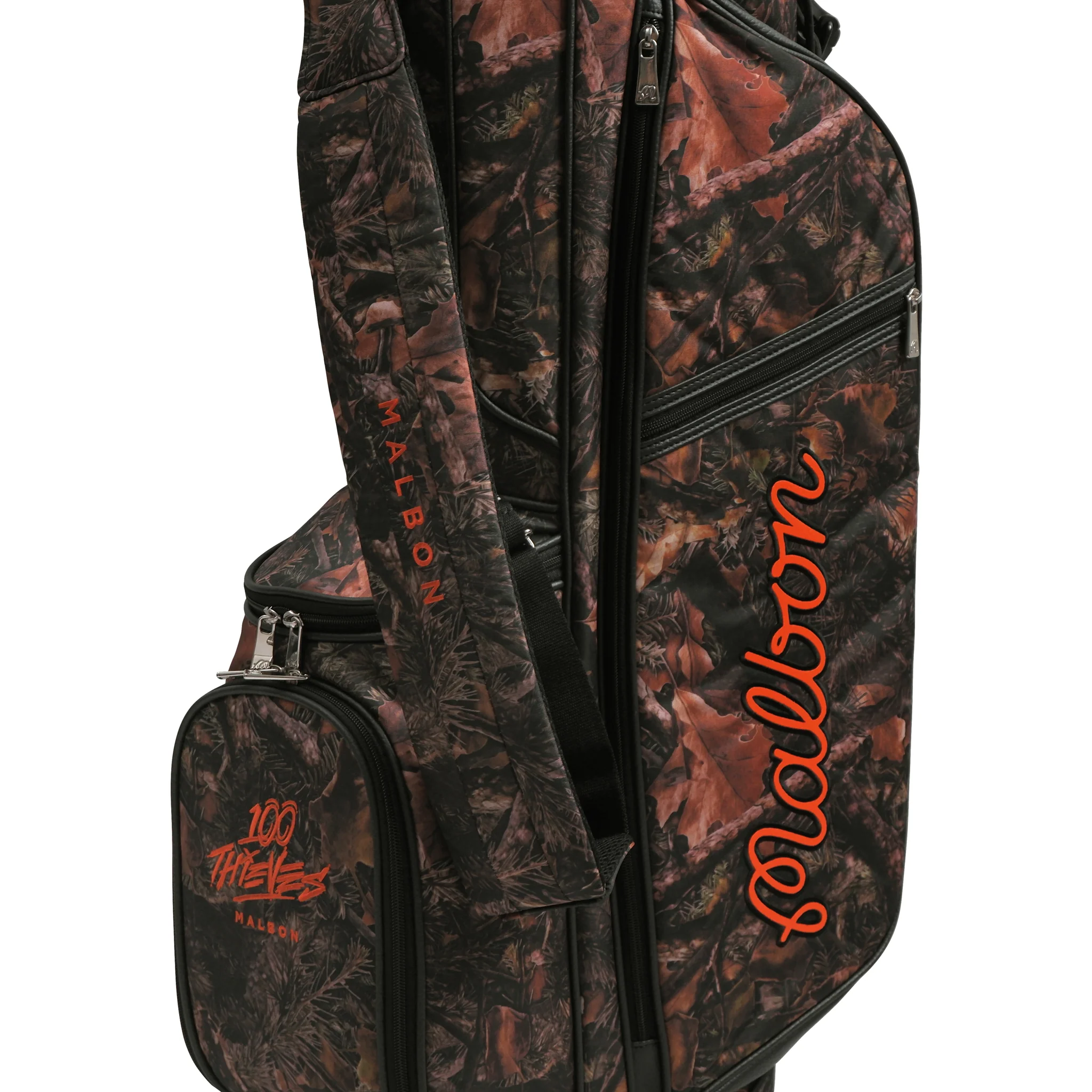 100 Thieves x Malbon Woodsman Golf Bag - Tree Camo - Image 4
