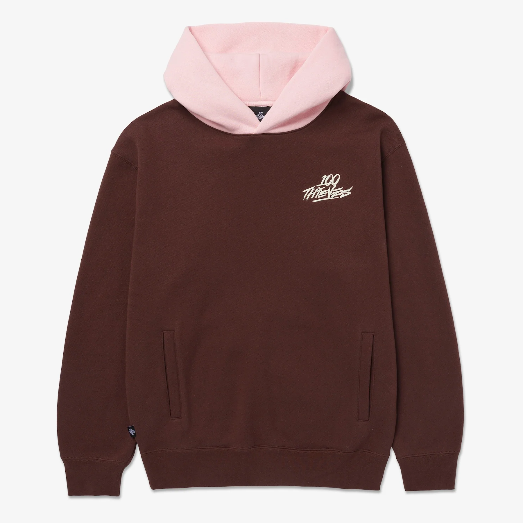 2-Tone Hoodie - Brown/Pink