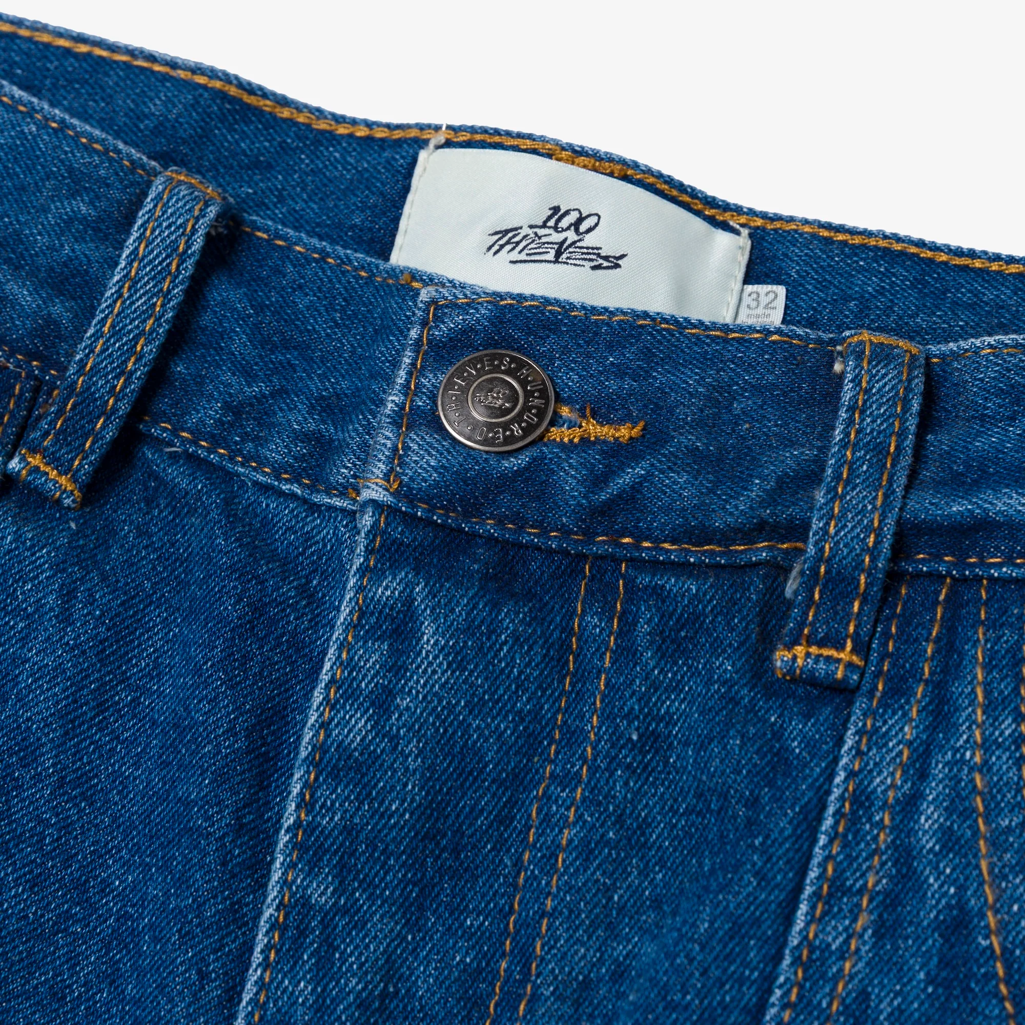Barrel Double Knee Denim - Blue - Image 3