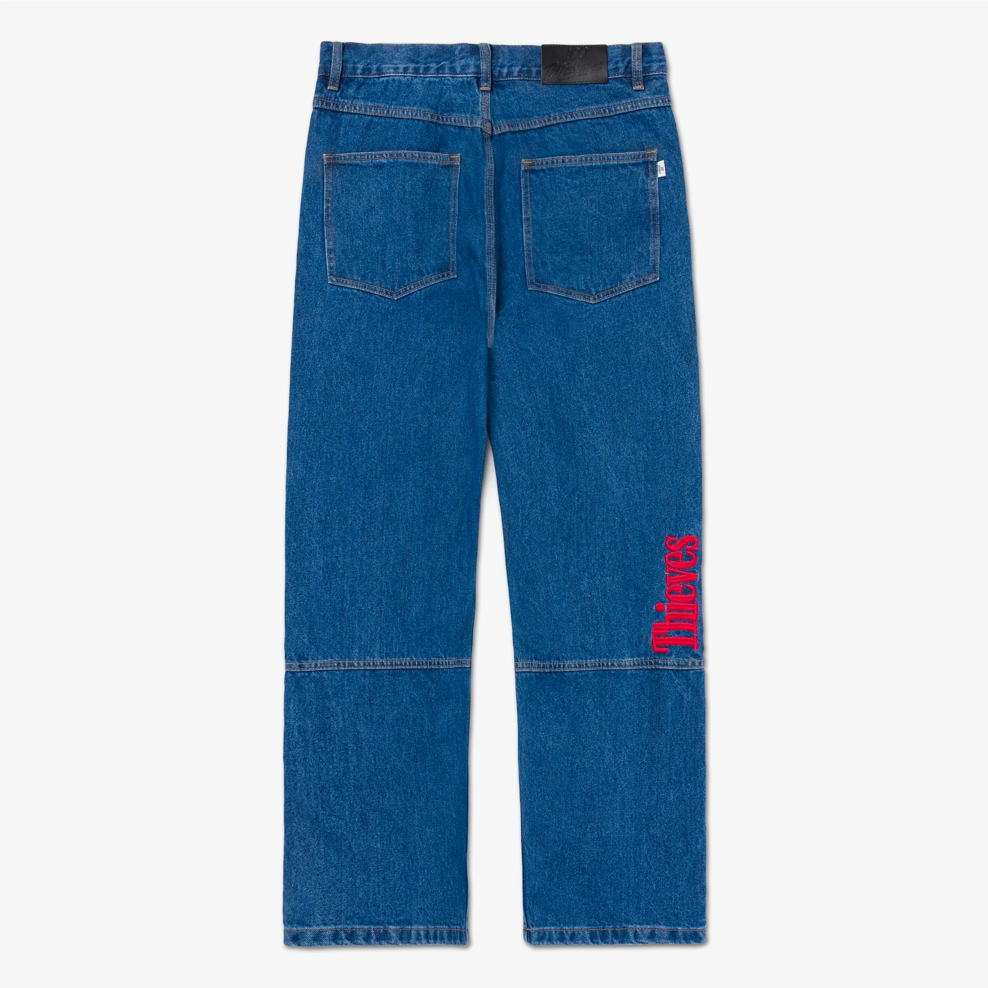 Barrel Double Knee Denim - Blue - Image 6