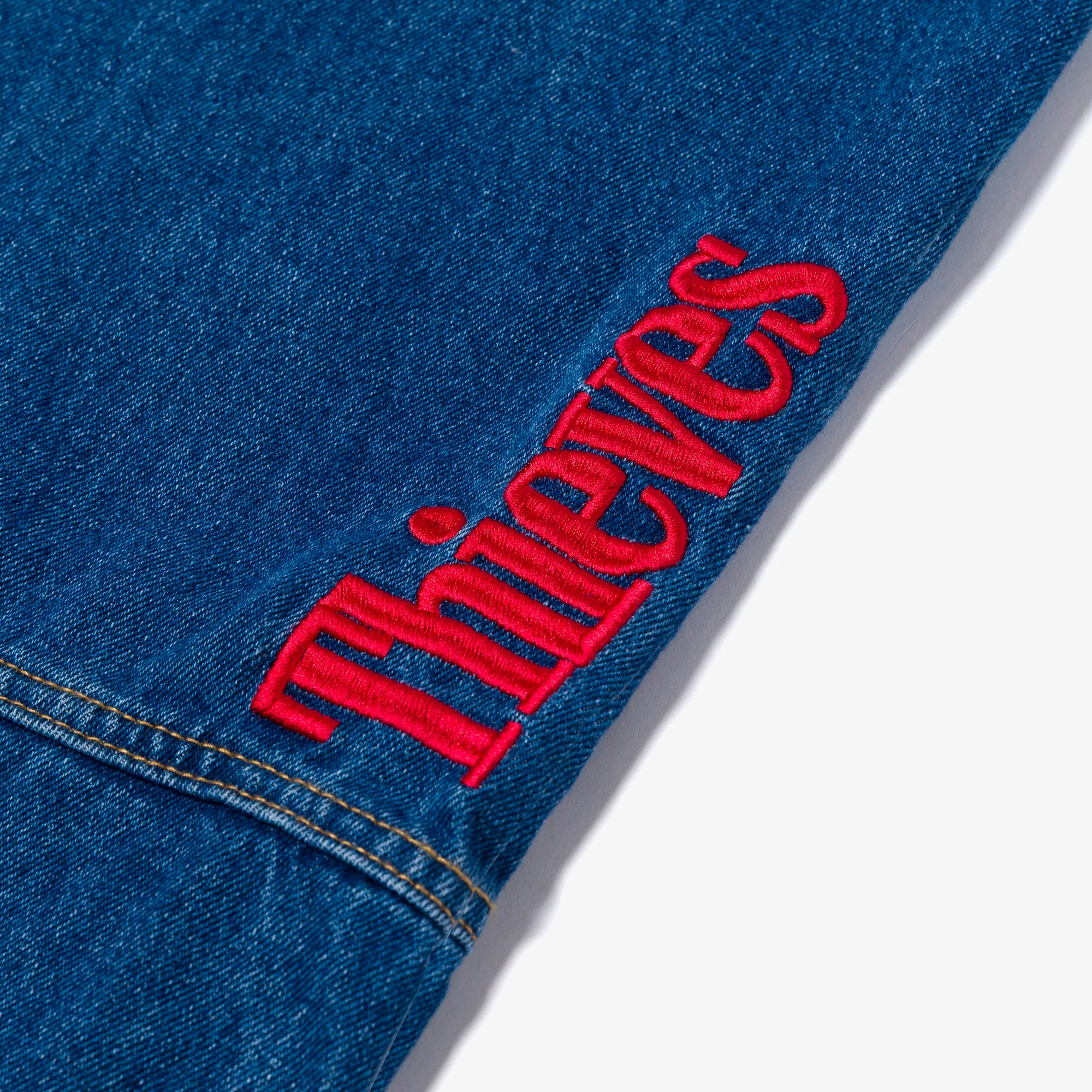 Barrel Double Knee Denim - Blue - Image 8