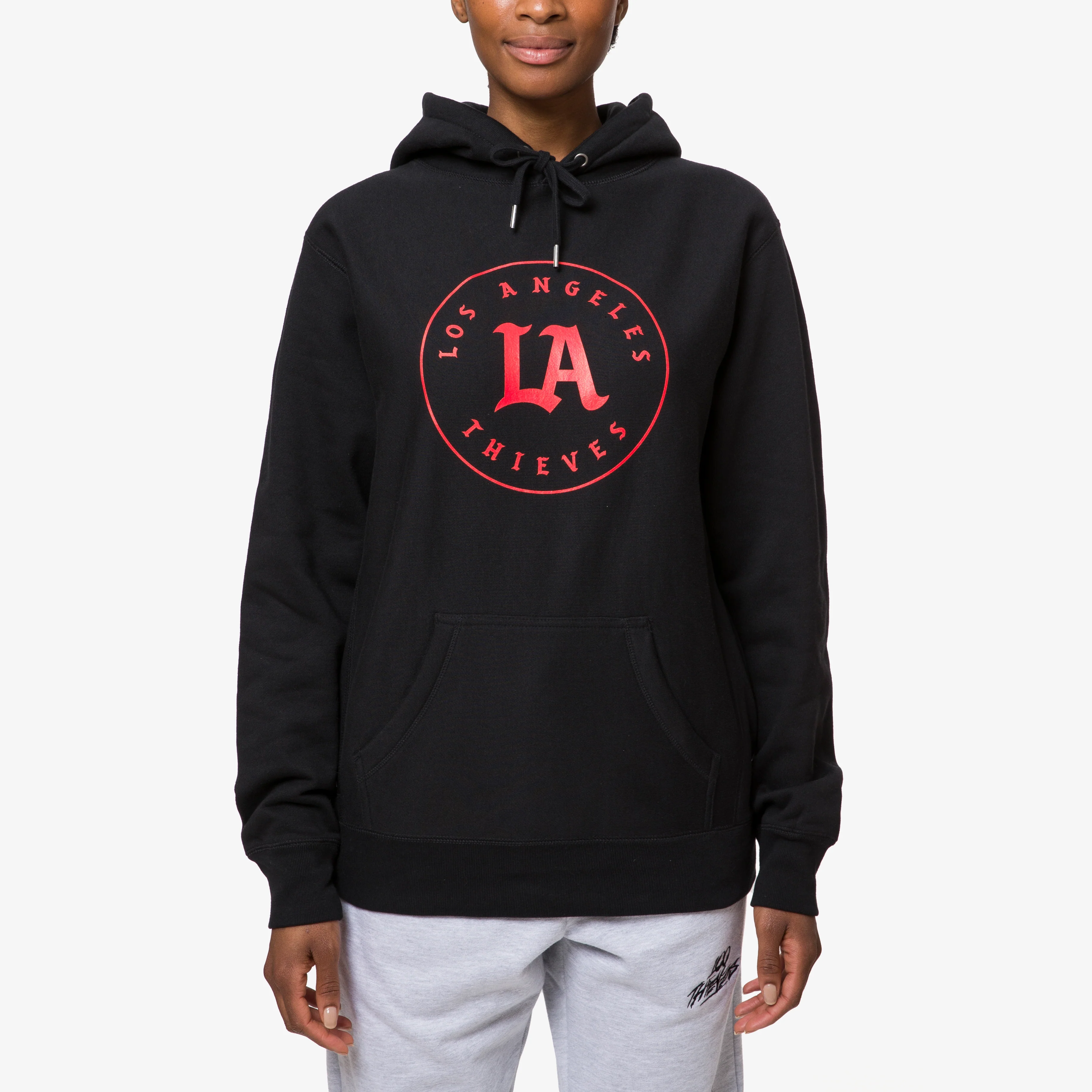 LA Thieves Signature Hoodie - Black Stencil - Image 5