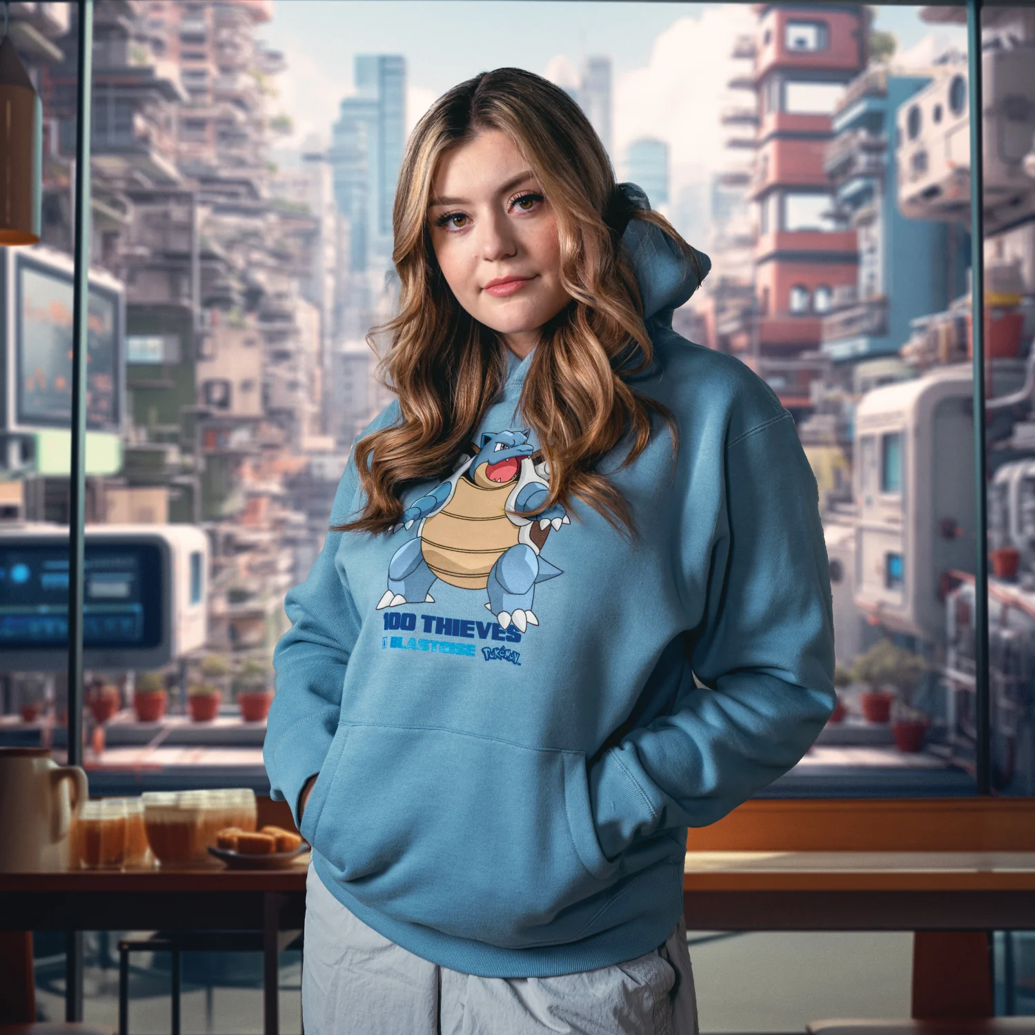 Blastoise Hoodie - Medium Blue - Image 2