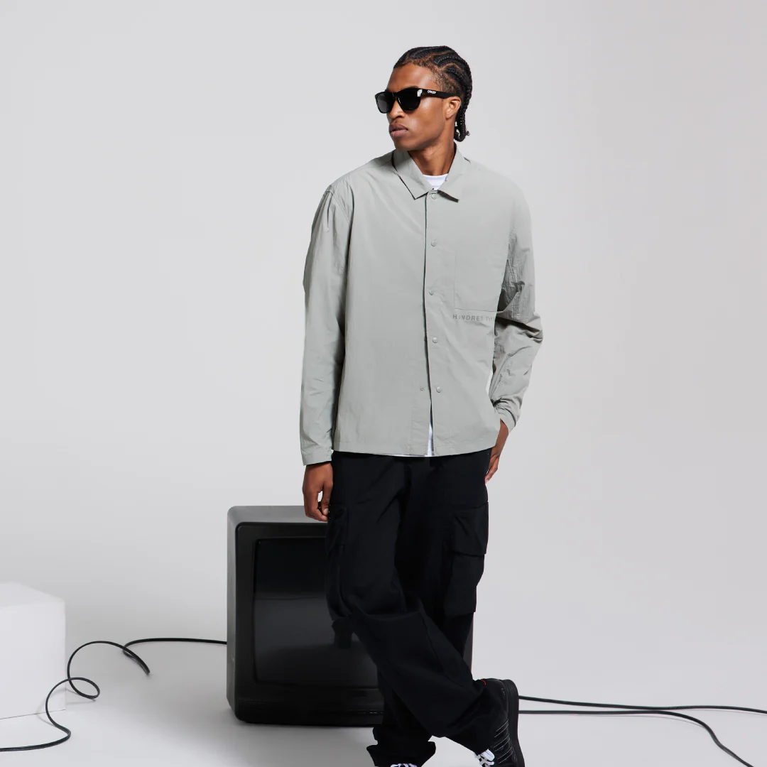 Foundations SS'24 Nylon Shirt - Stonewash Green - Image 2