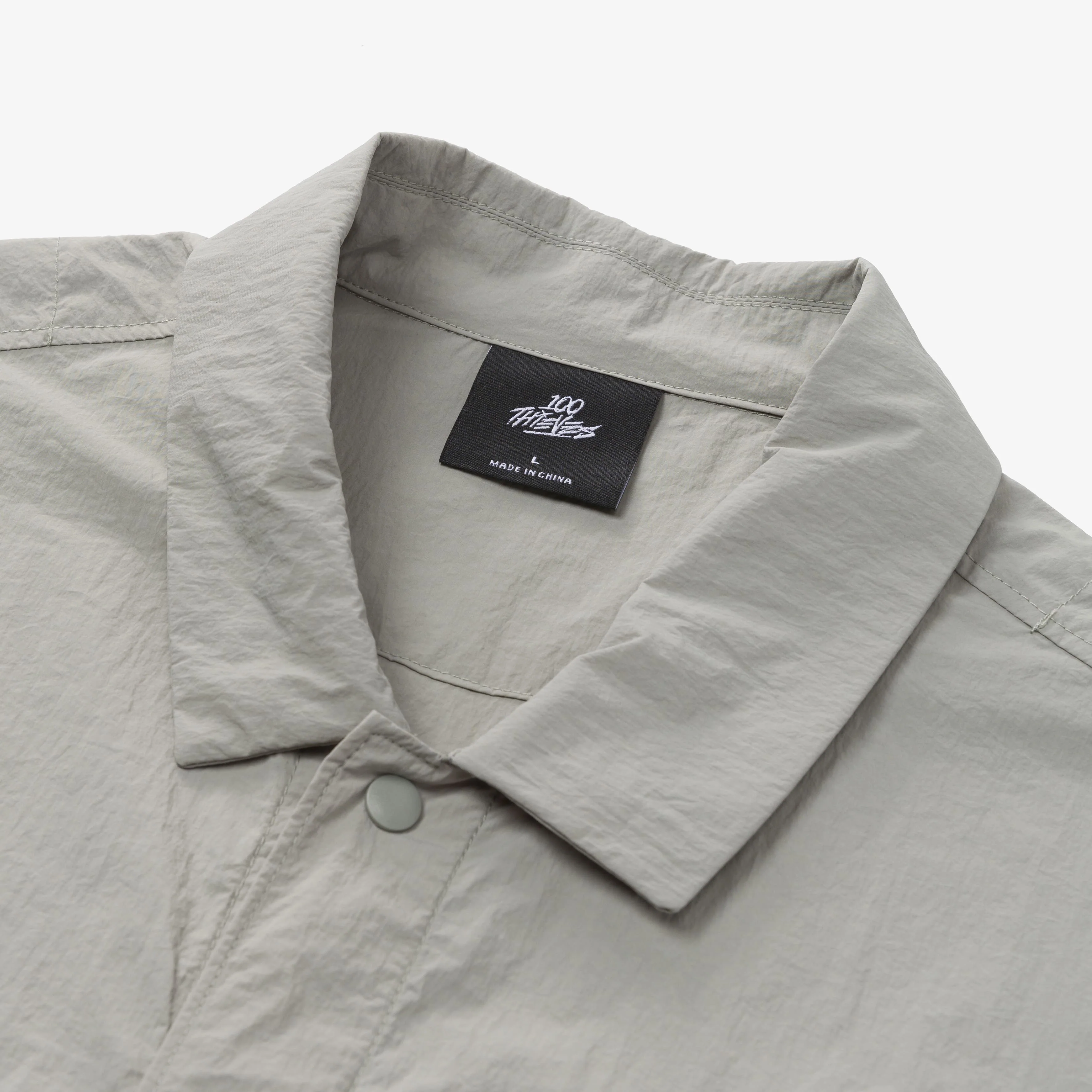 Foundations SS'24 Nylon Shirt - Stonewash Green - Image 3