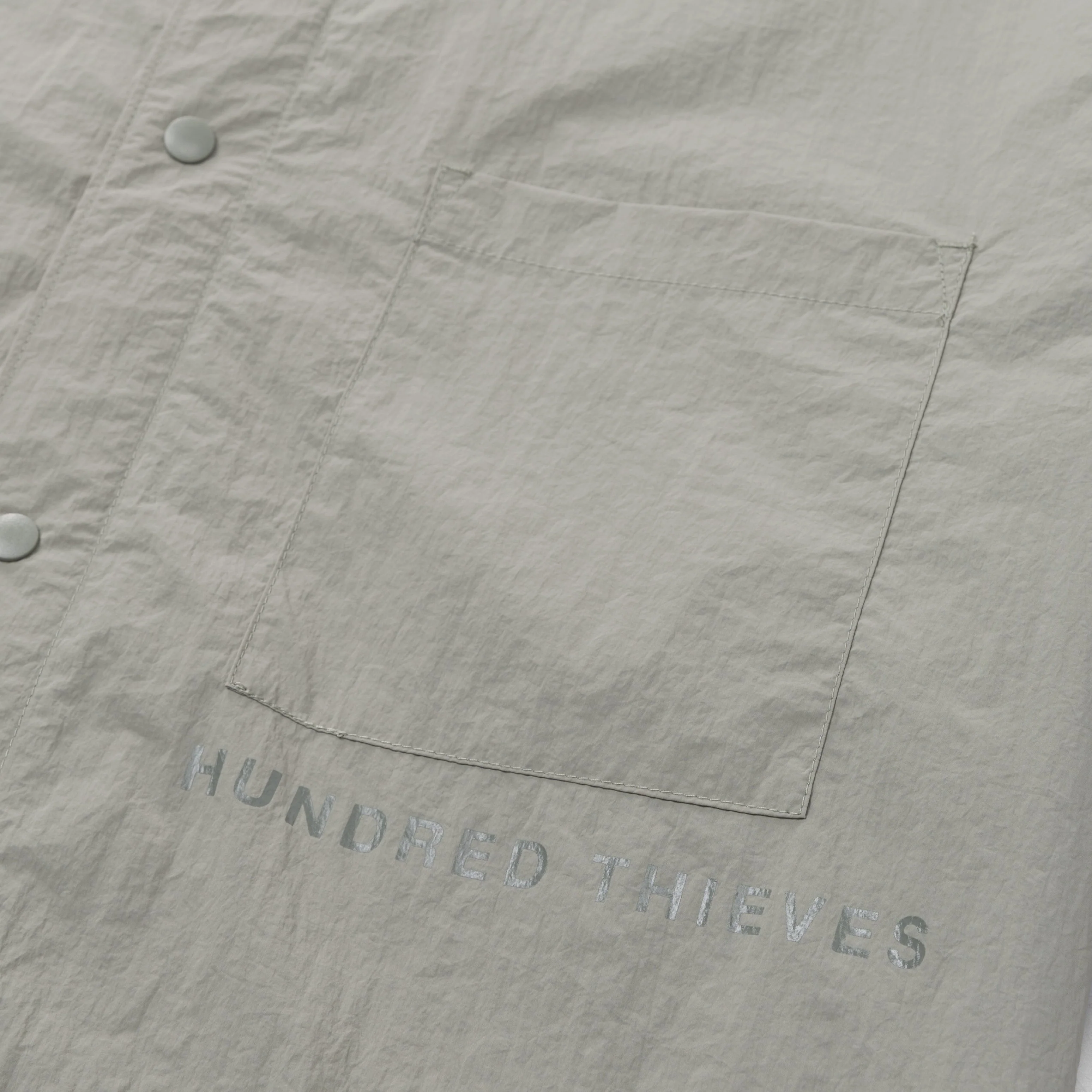 Foundations SS'24 Nylon Shirt - Stonewash Green - Image 4