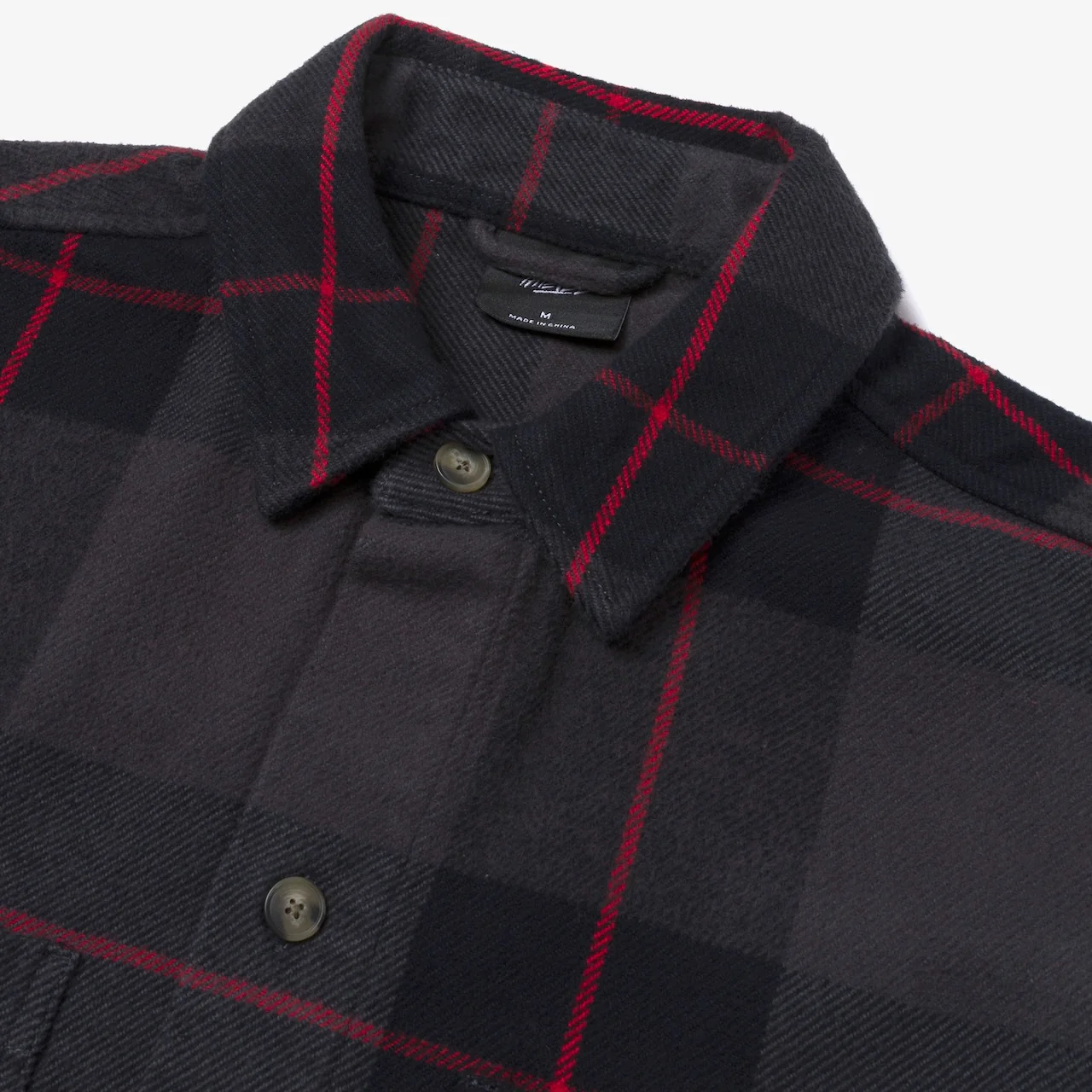 Foundations FW'24 Flannel Overshirt - Black - Image 2