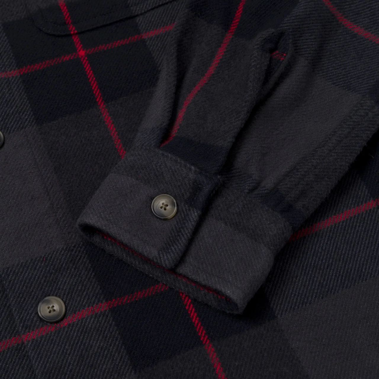 Foundations FW'24 Flannel Overshirt - Black - Image 4