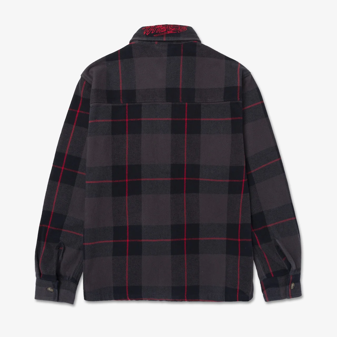 Foundations FW'24 Flannel Overshirt - Black - Image 6