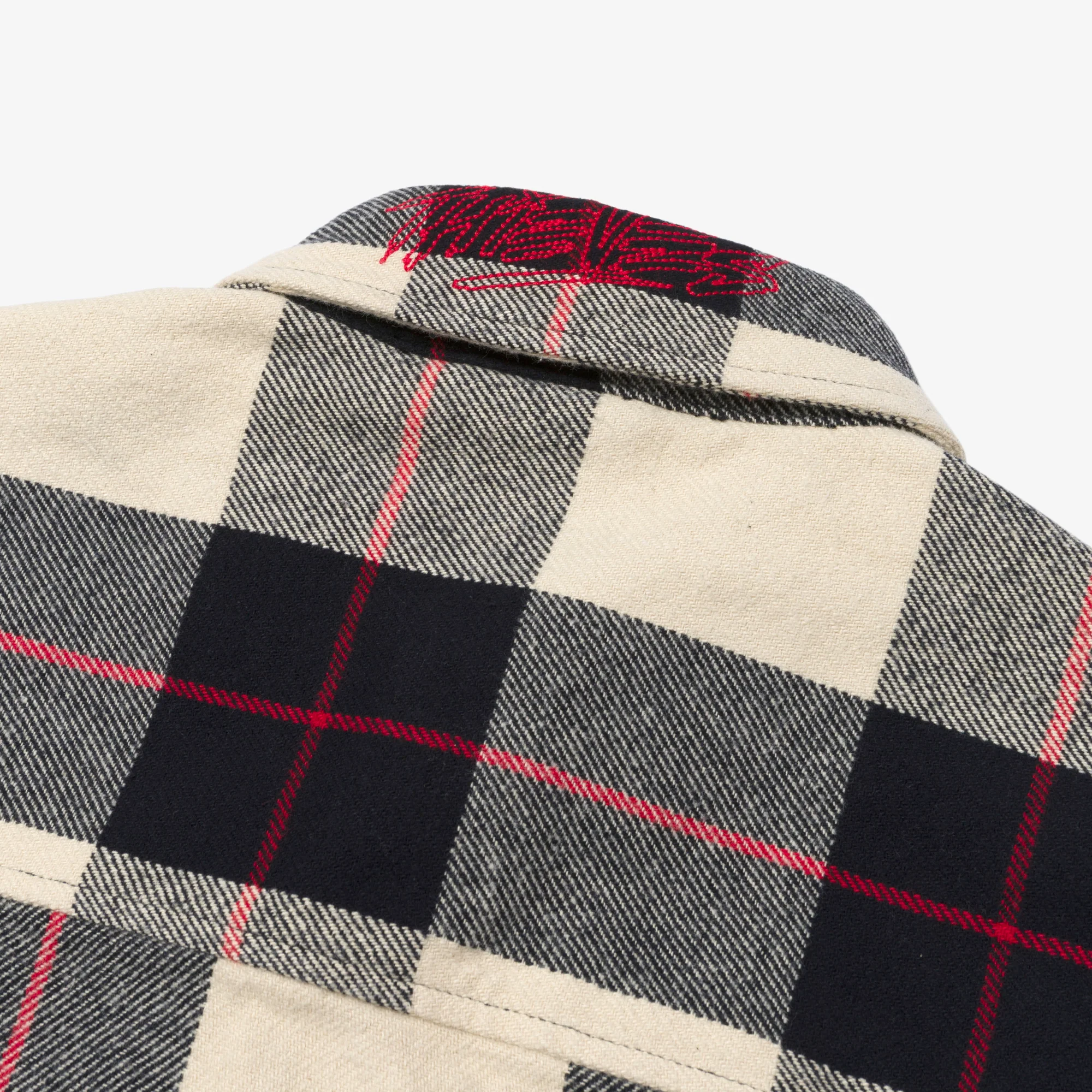 Foundations FW'24 Flannel Overshirt - Cream - Image 3