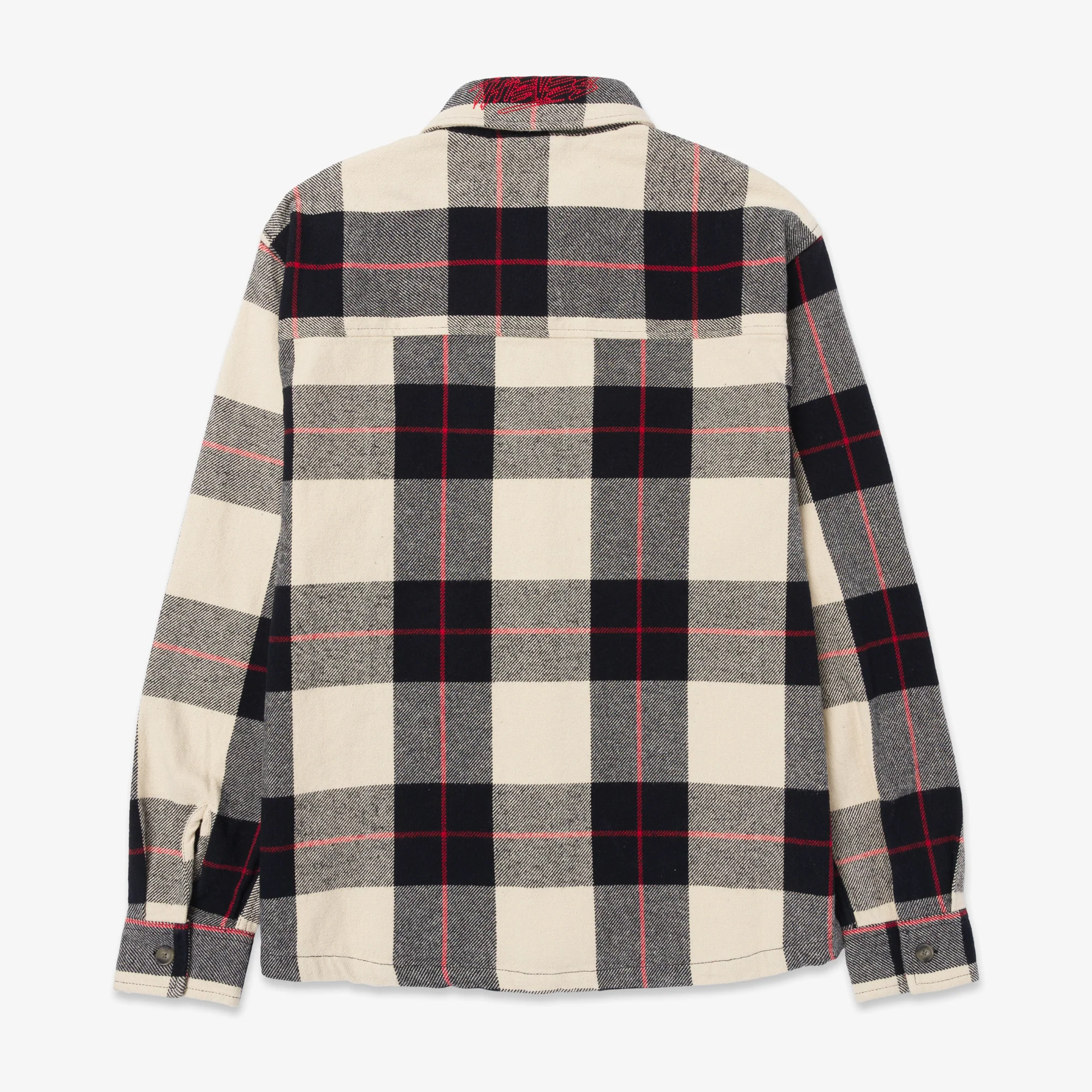 Foundations FW'24 Flannel Overshirt - Cream - Image 6