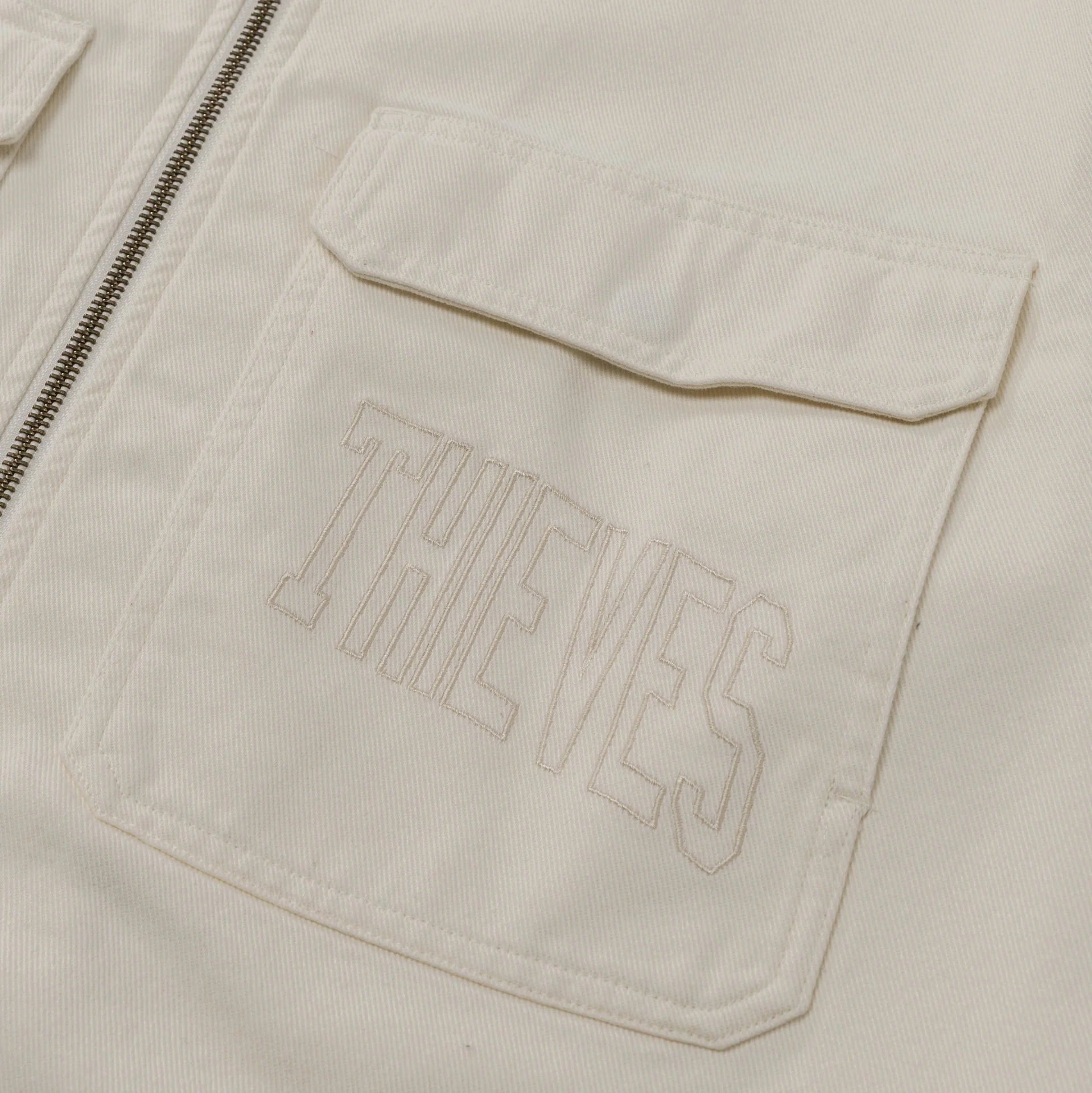 Foundations SS'24 Cotton Twill Jacket - Cream - Image 5