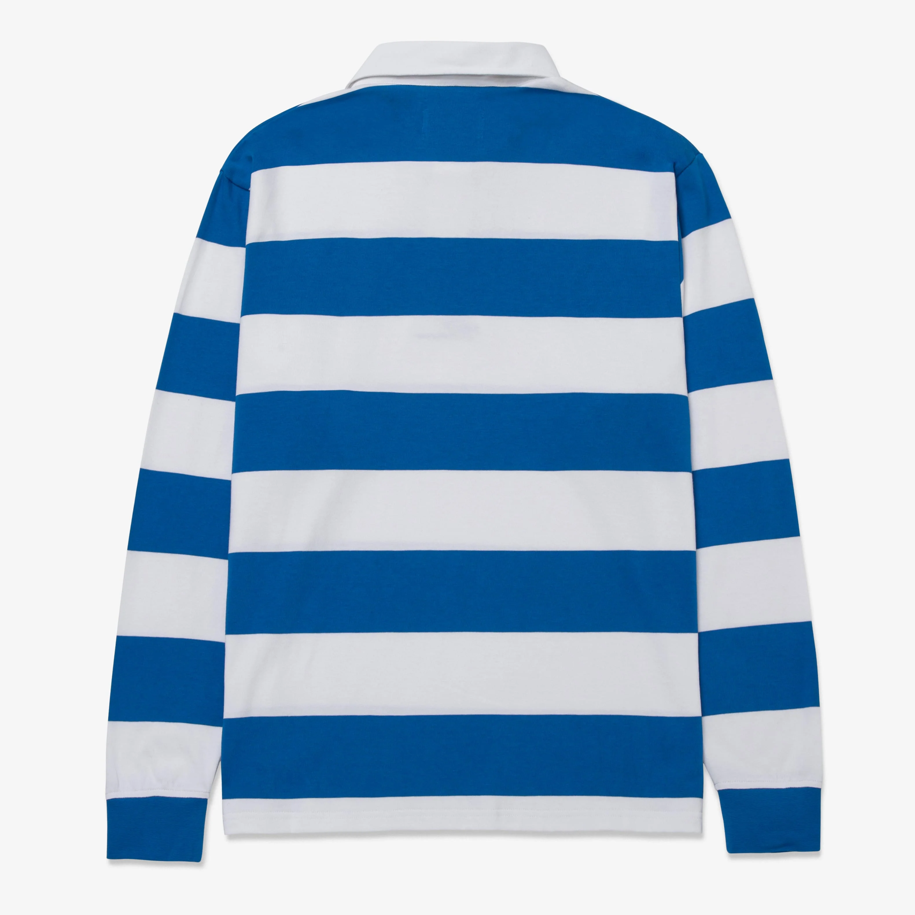 Hairpin Yarn-Dyed Rugby - White/Navy - Image 5