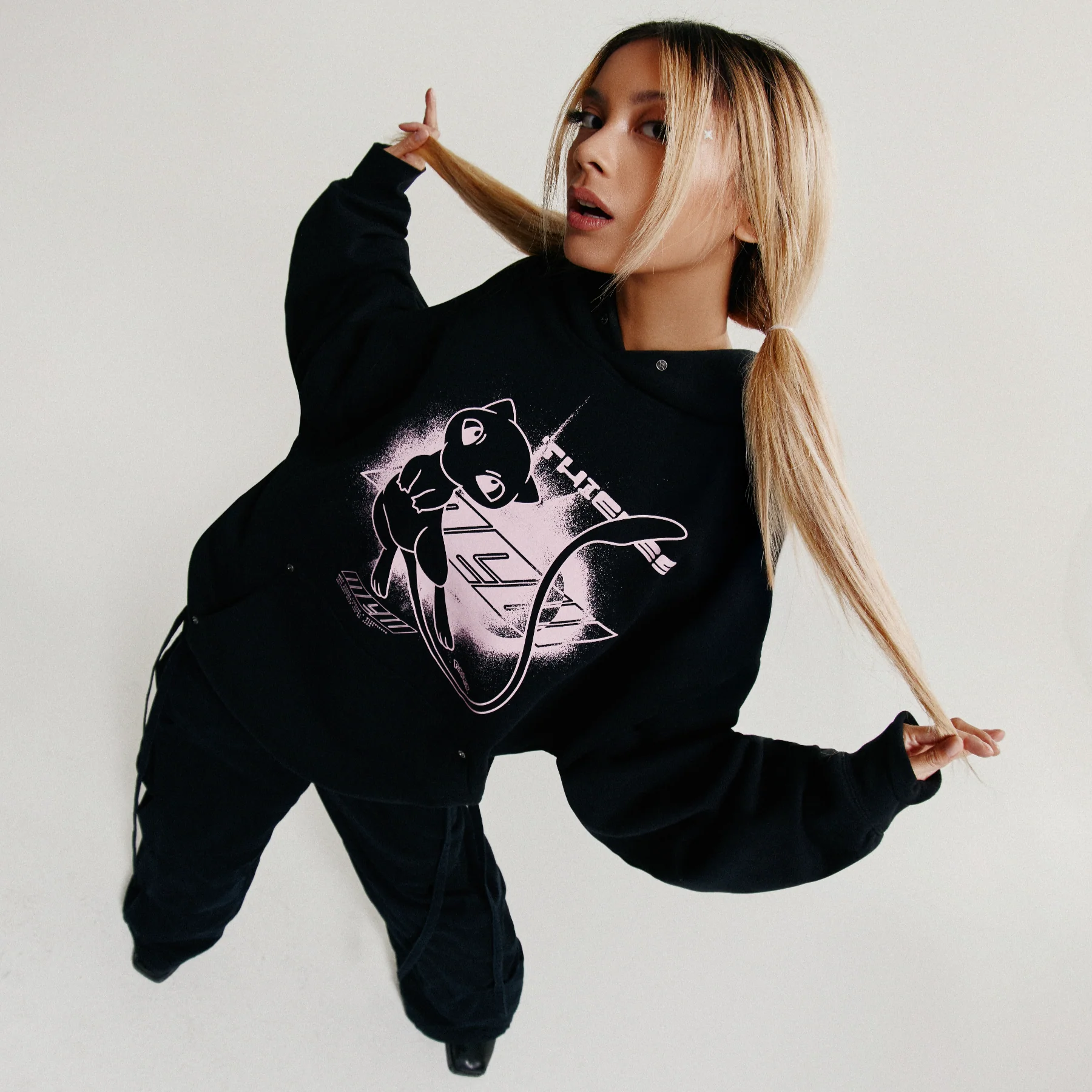 Mew Hoodie - Black - Image 2