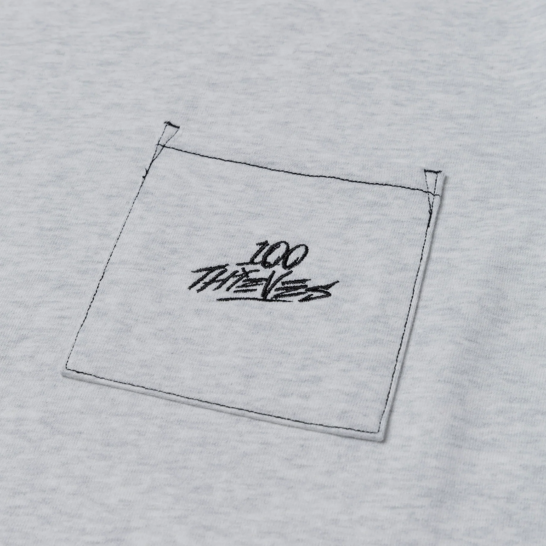 Oversized Pocket T-Shirt - Ash Heather - Image 3