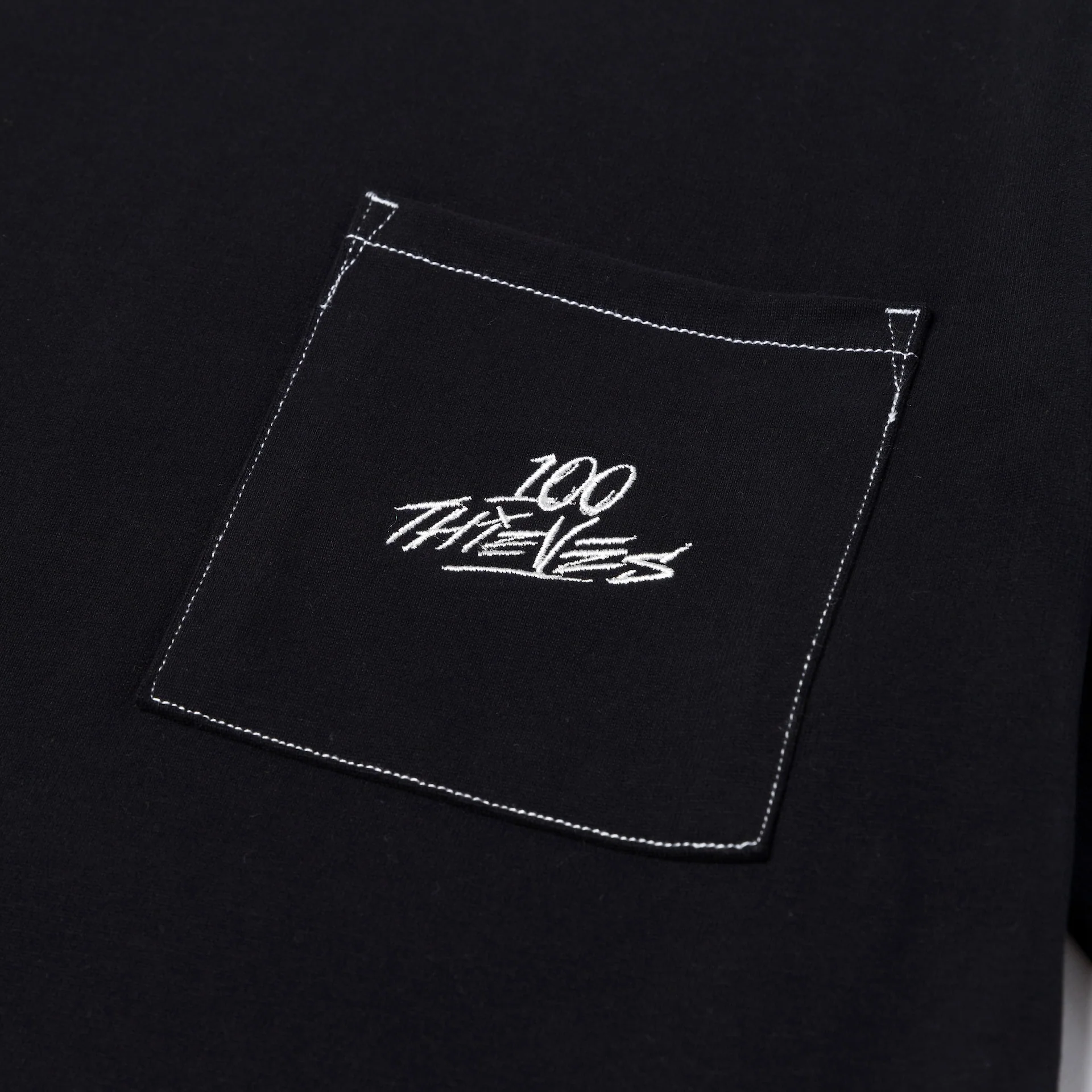 Oversized Pocket T-Shirt - Black - Image 3