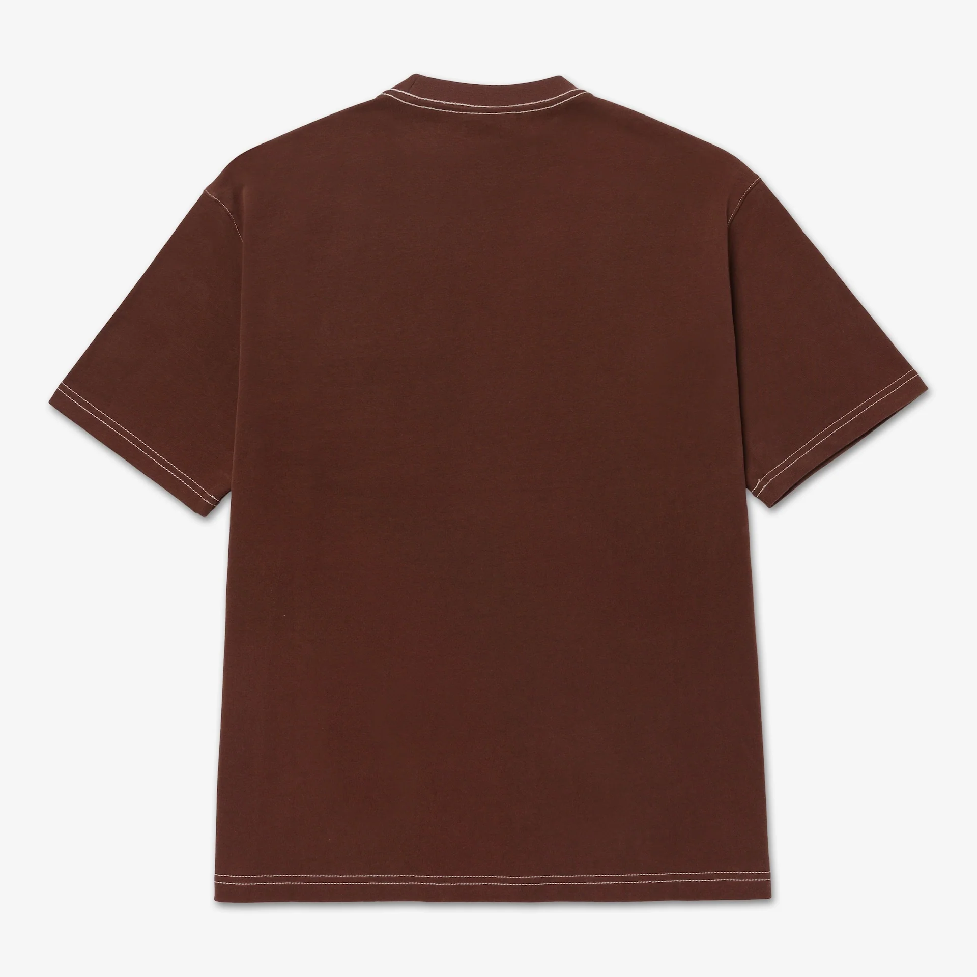 Oversized Pocket T-Shirt - Brown - Image 4