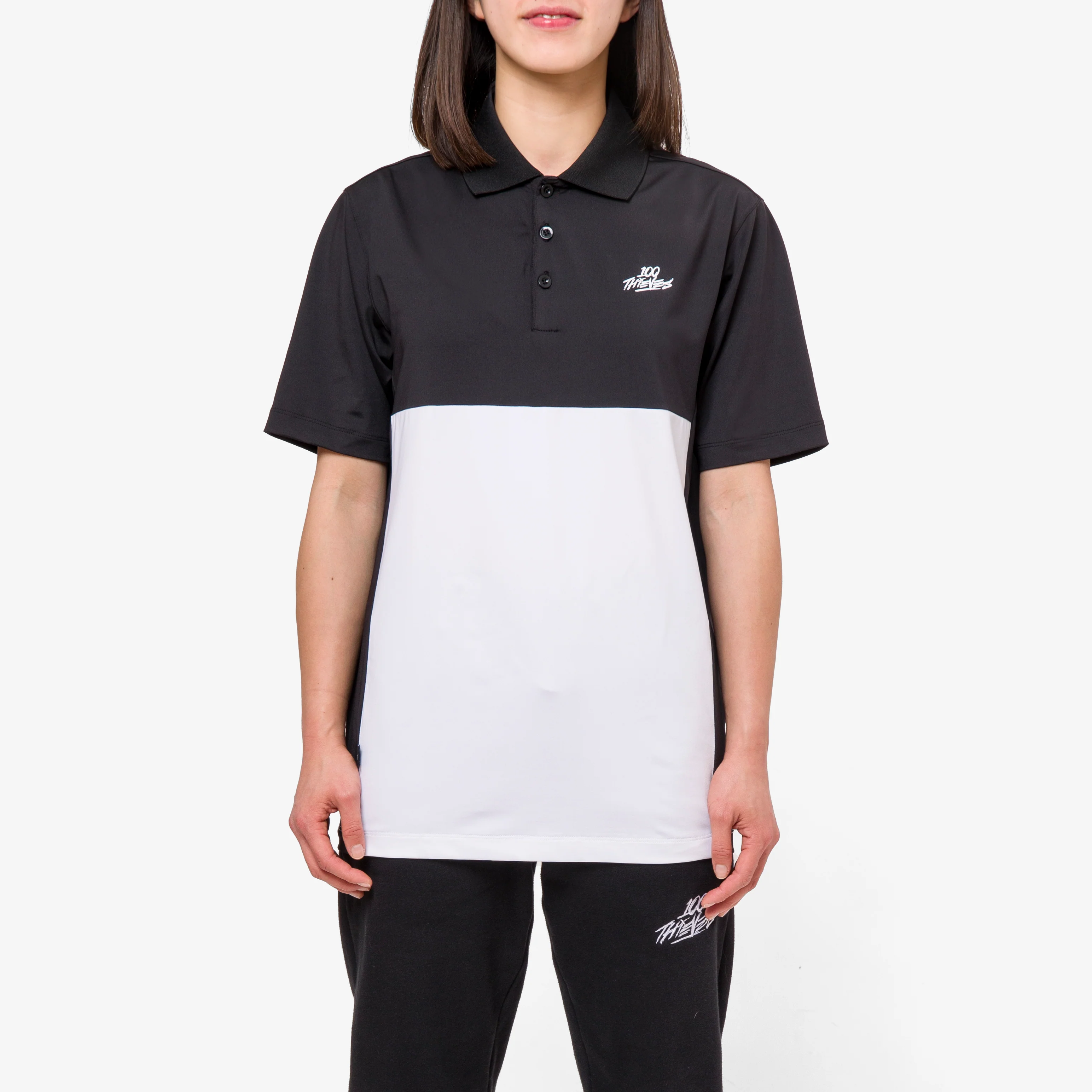 Par Short Sleeve Polo - Black/White - Image 4
