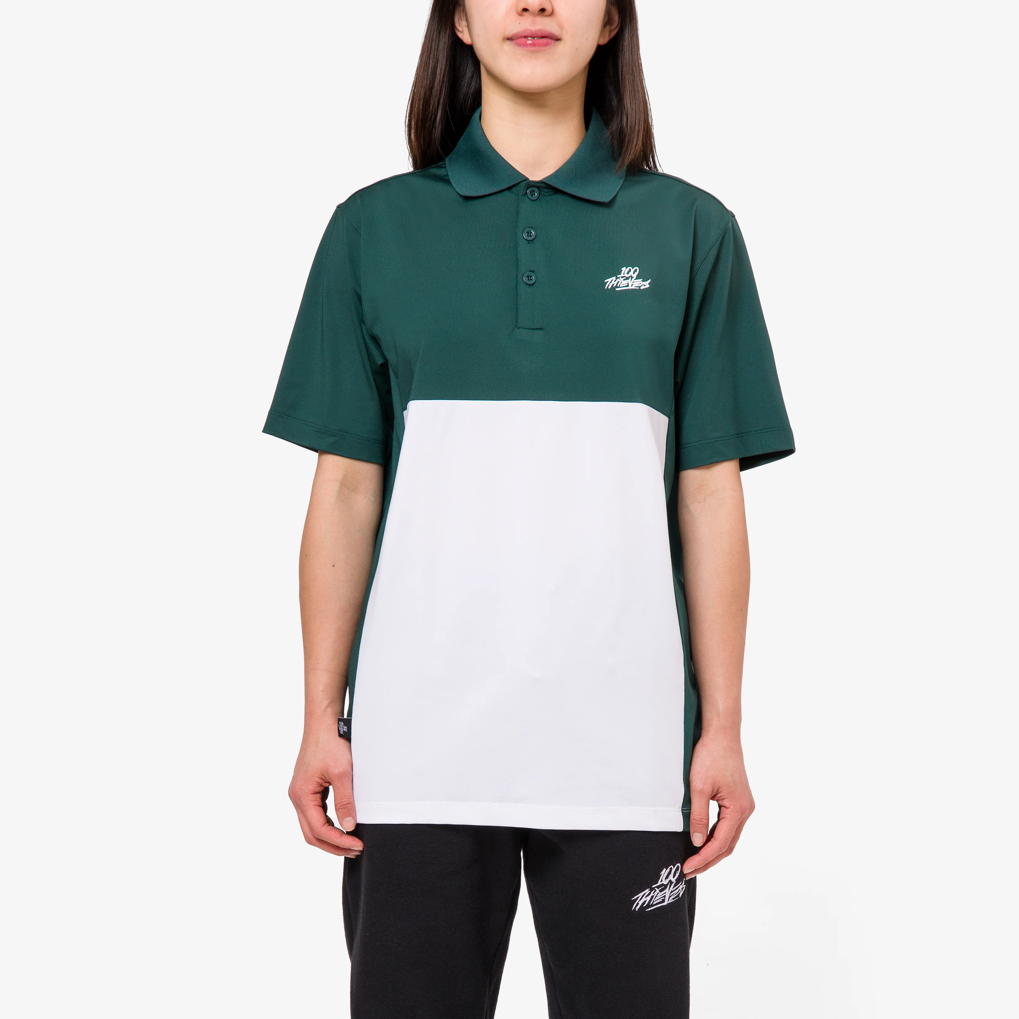Par Short Sleeve Polo - Forest/White - Image 4