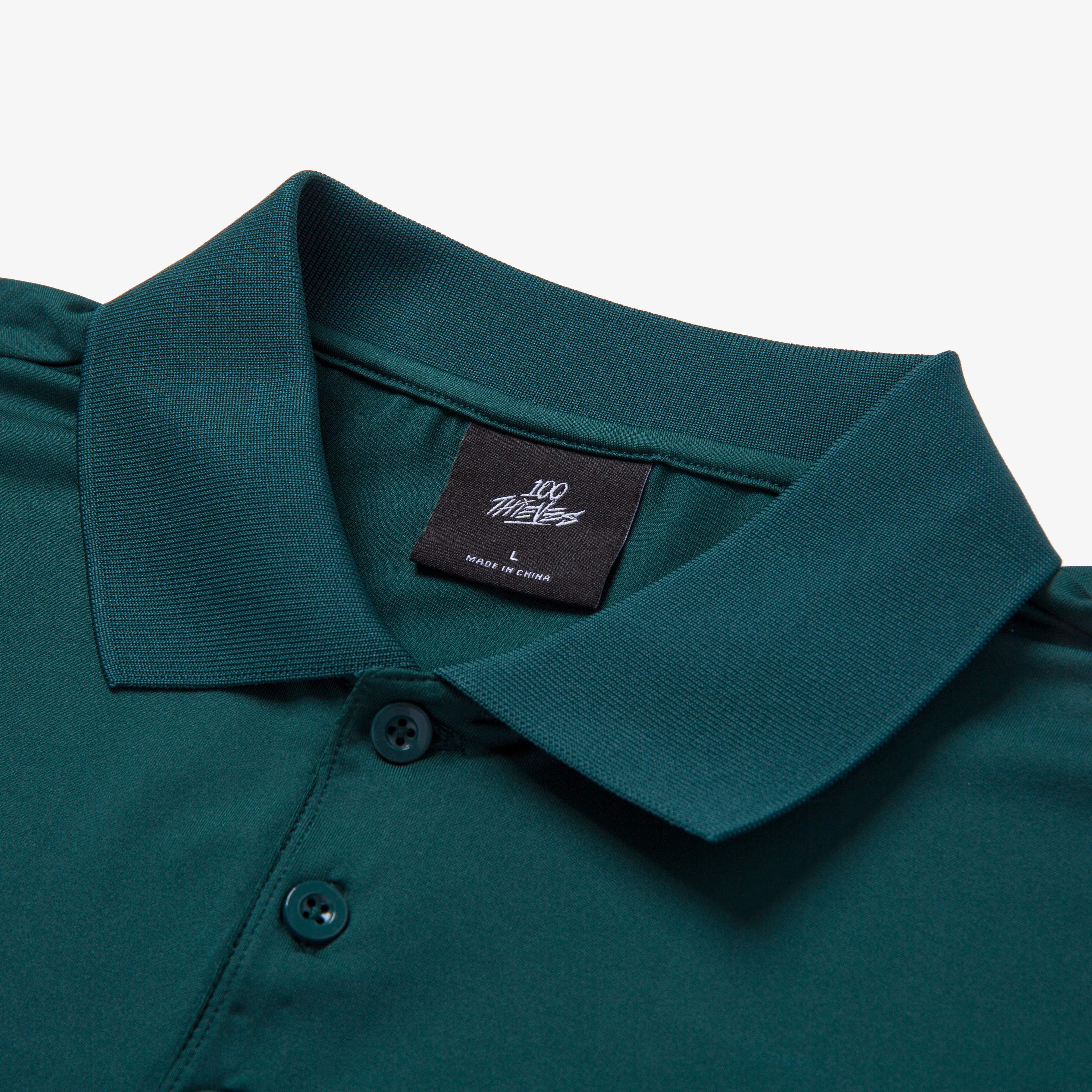Par Short Sleeve Polo - Forest/White - Image 7