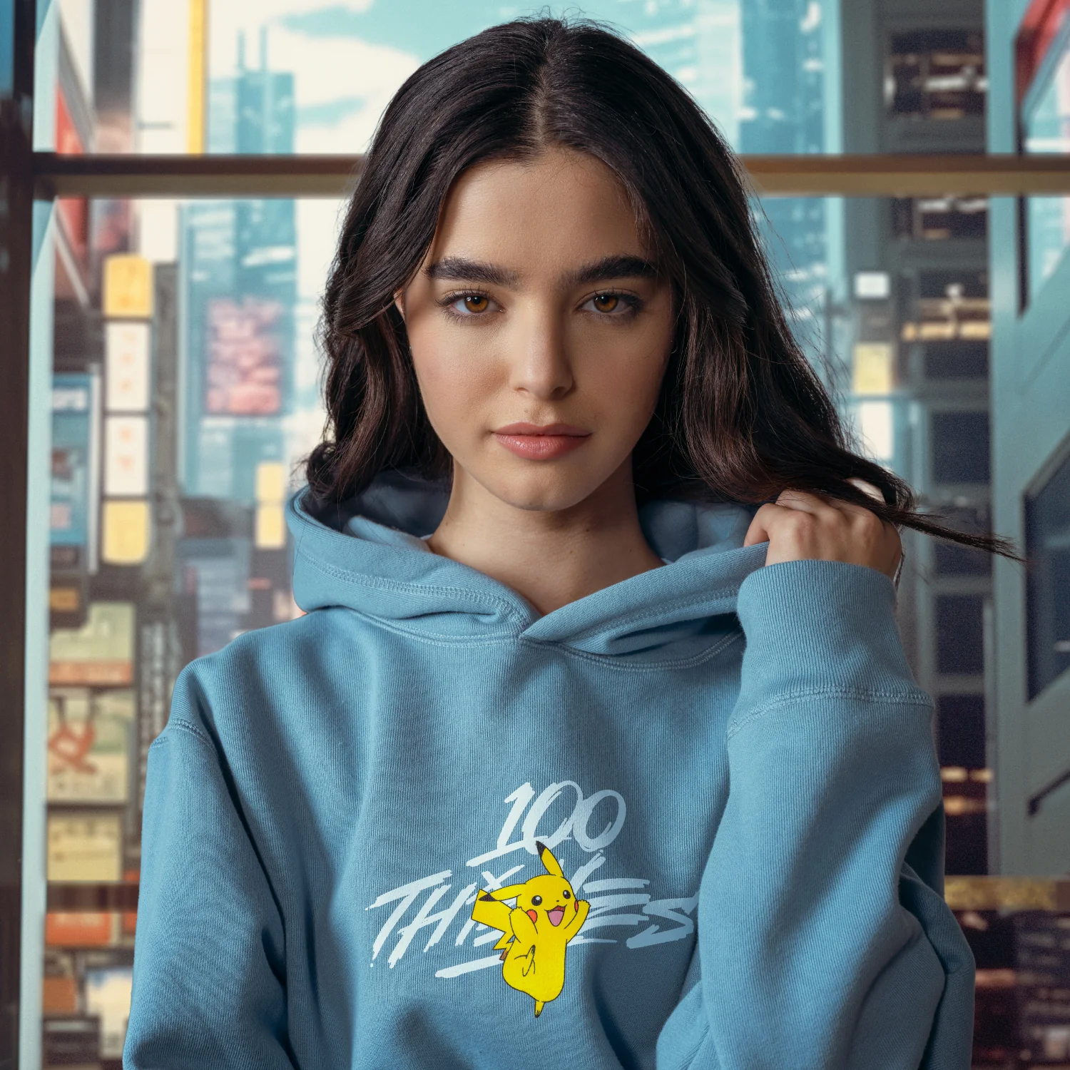 Pikachu Core Hoodie - Medium Blue - Image 2
