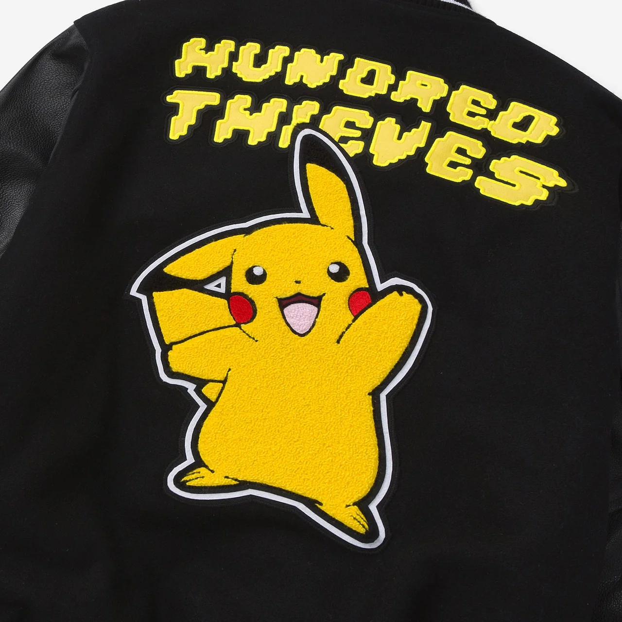 Pikachu Golden Bear Varsity Jacket - Black - Image 6