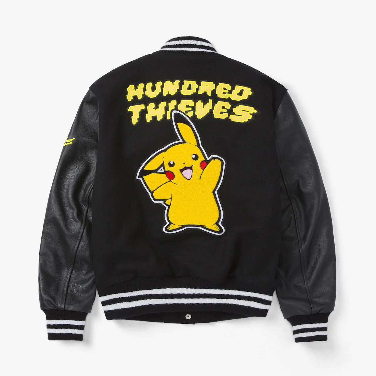 Pikachu Golden Bear Varsity Jacket - Black - Image 8