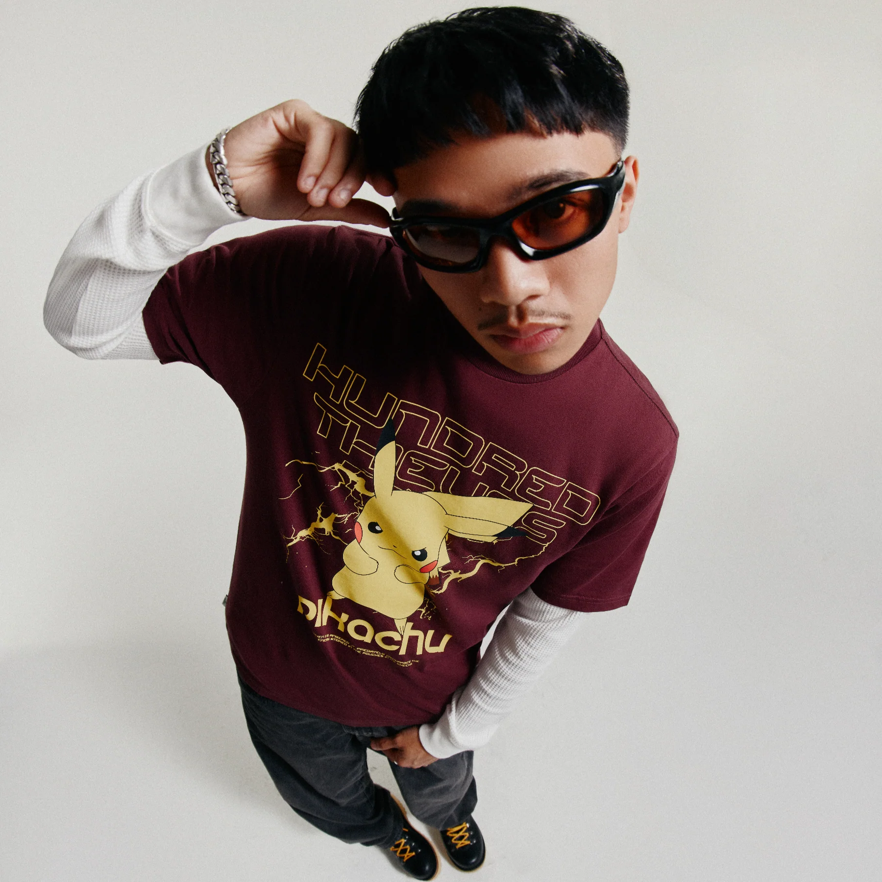 Pikachu T-Shirt - Mahogany - Image 2