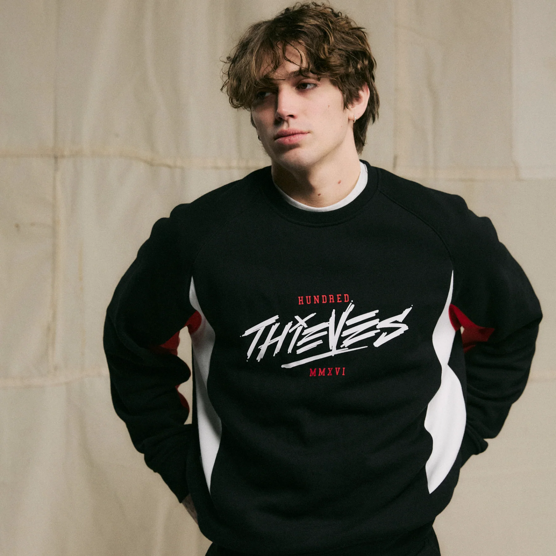 Sports Crewneck - Black/White - Image 2