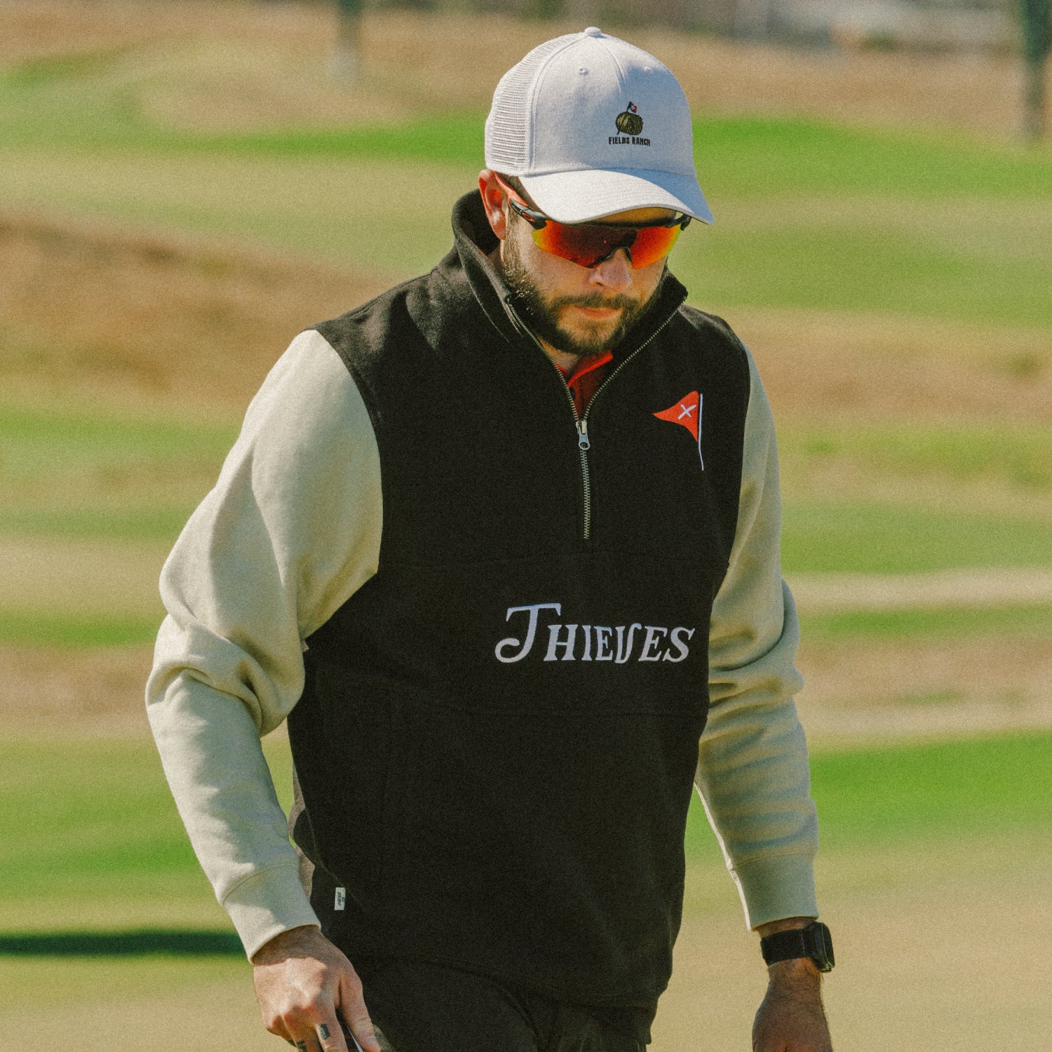 Golf'24 Eagle Quarter Zip - Black/White - Image 2