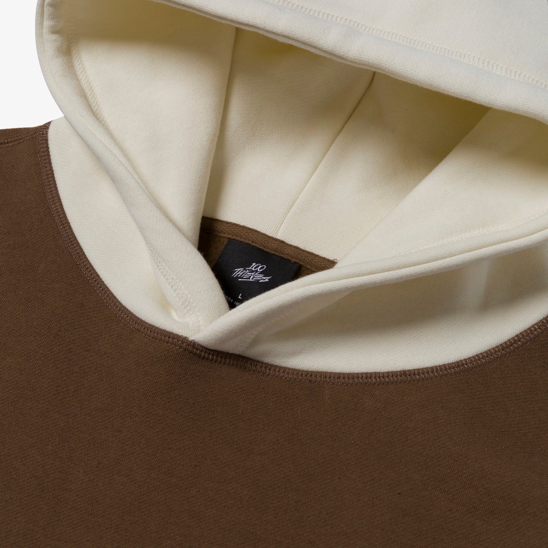 Upcycle Hoodie - Brn/Ylw/Crm - Image 3
