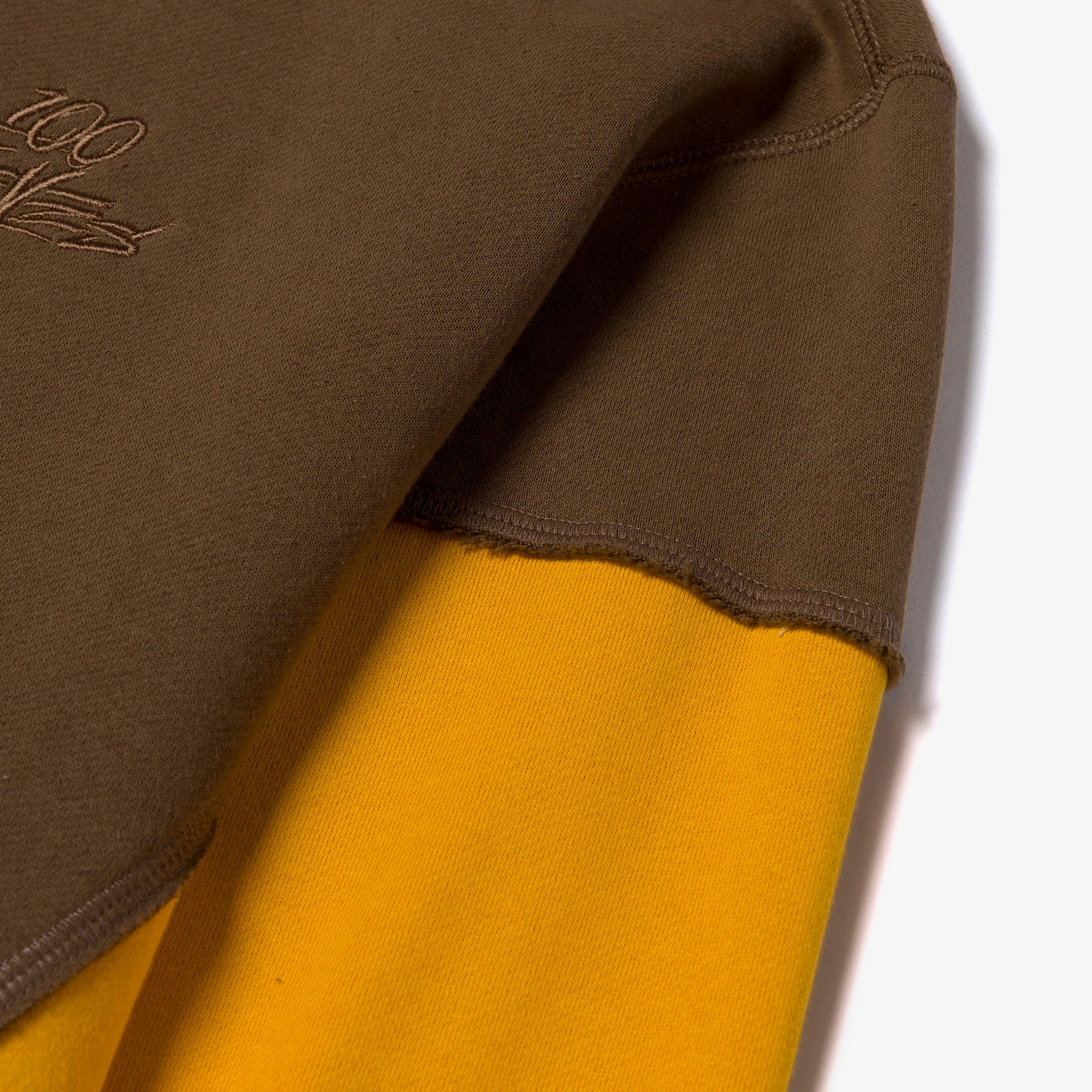 Upcycle Hoodie - Brn/Ylw/Crm - Image 5
