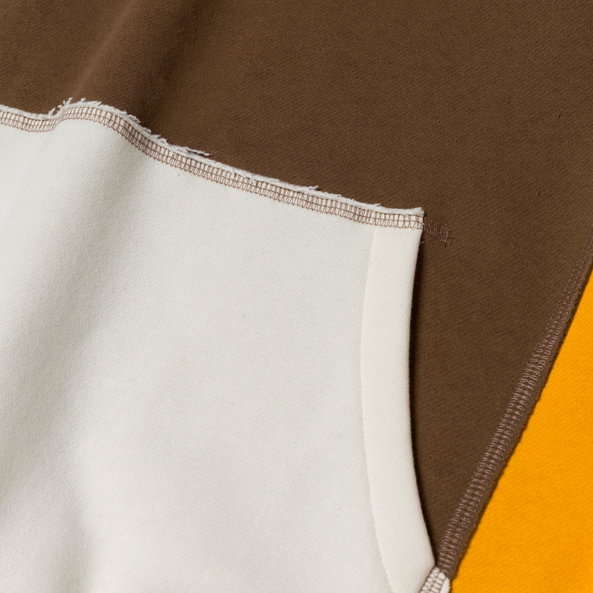 Upcycle Hoodie - Brn/Ylw/Crm - Image 7