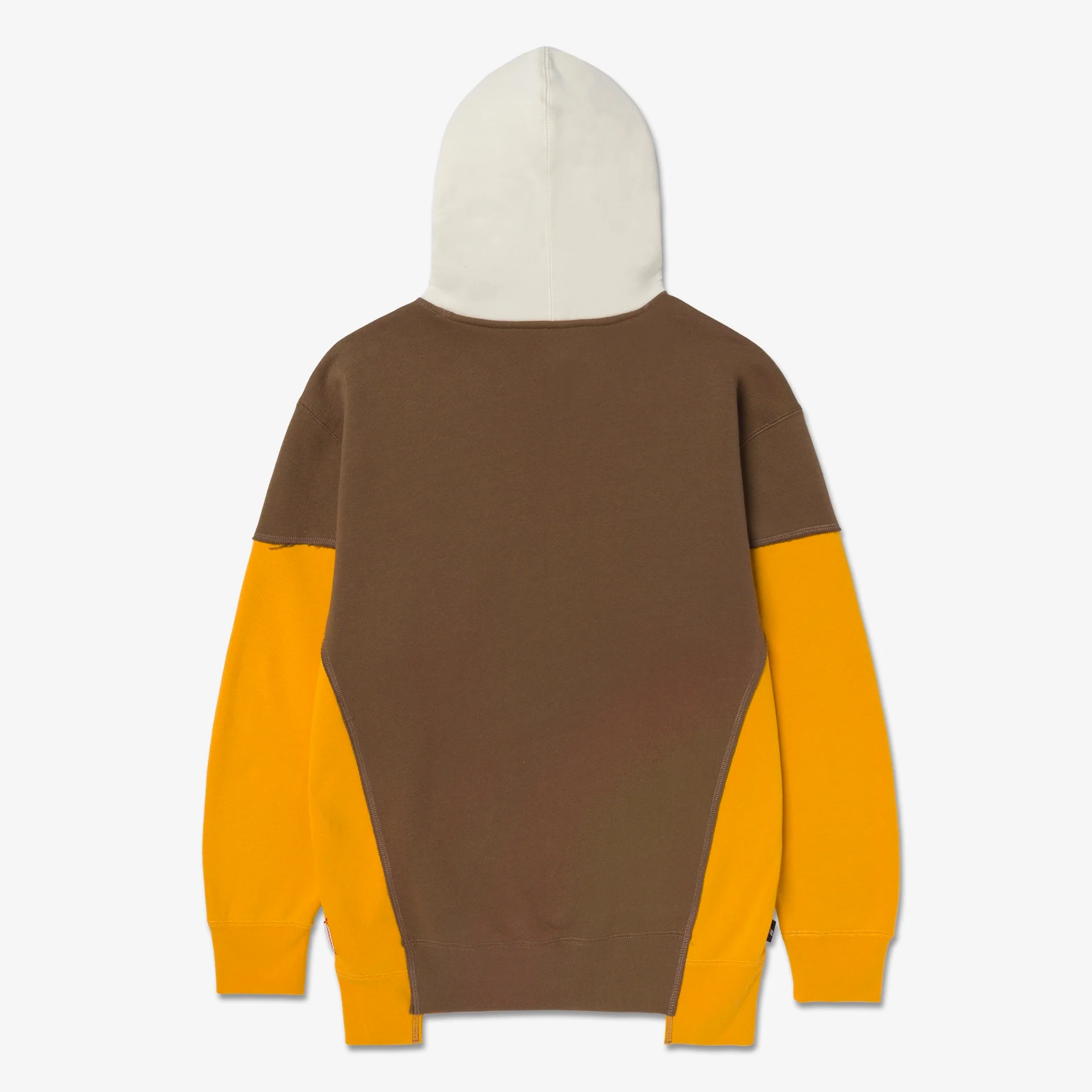 Upcycle Hoodie - Brn/Ylw/Crm - Image 8