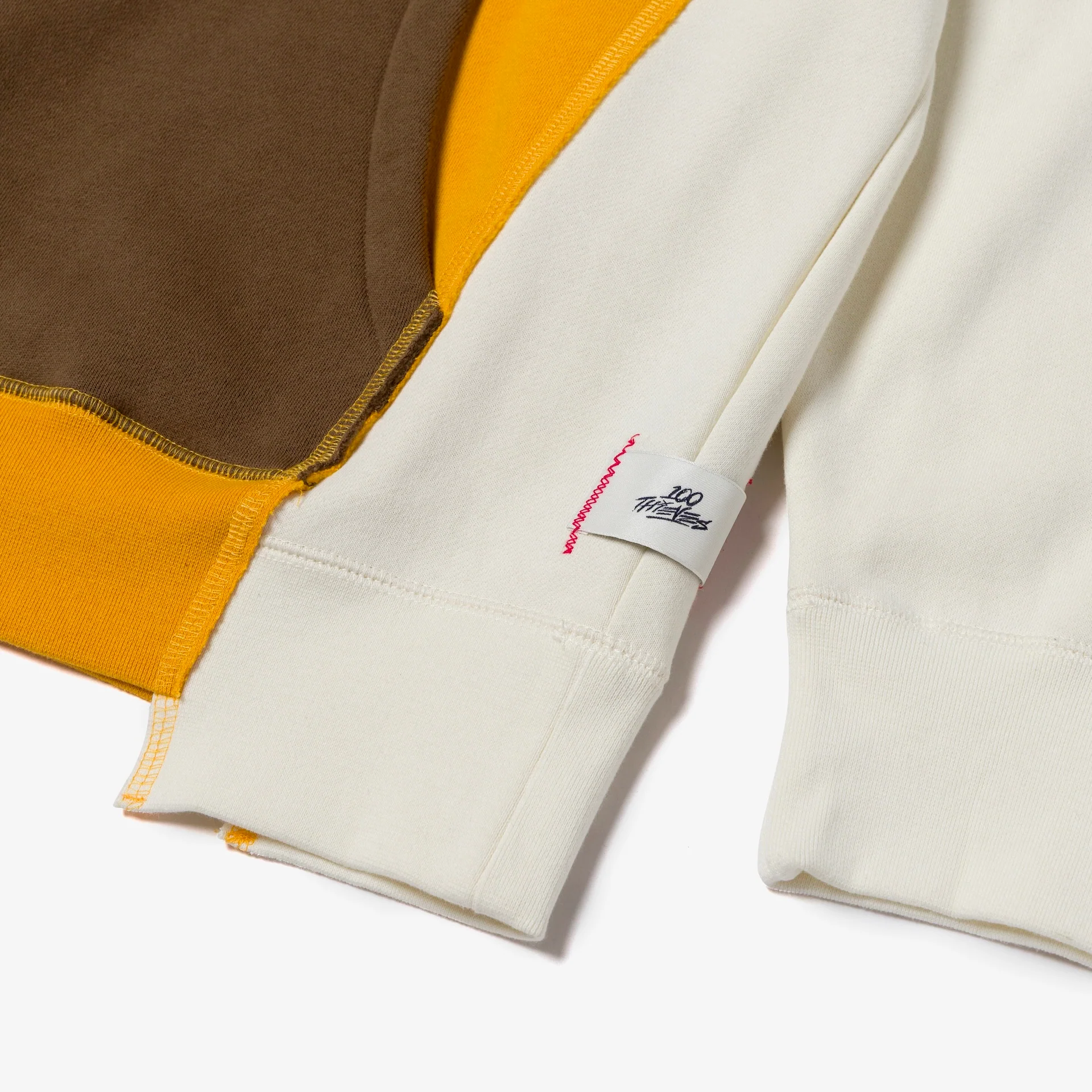Upcycle Hoodie - Ylw/Crm/Brn - Image 6