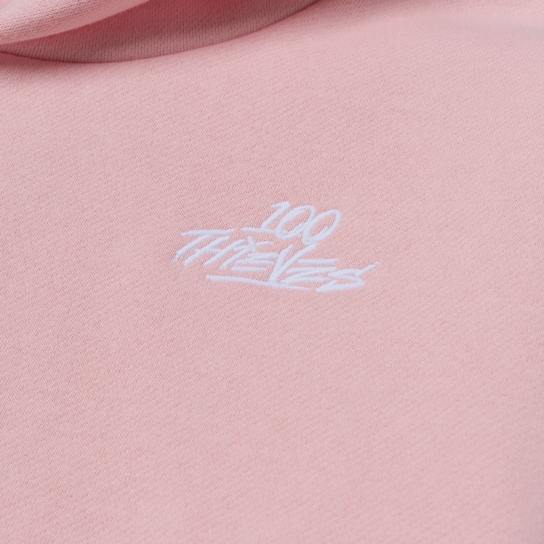 Womens Cropped Hoodie - Pink - Image 3