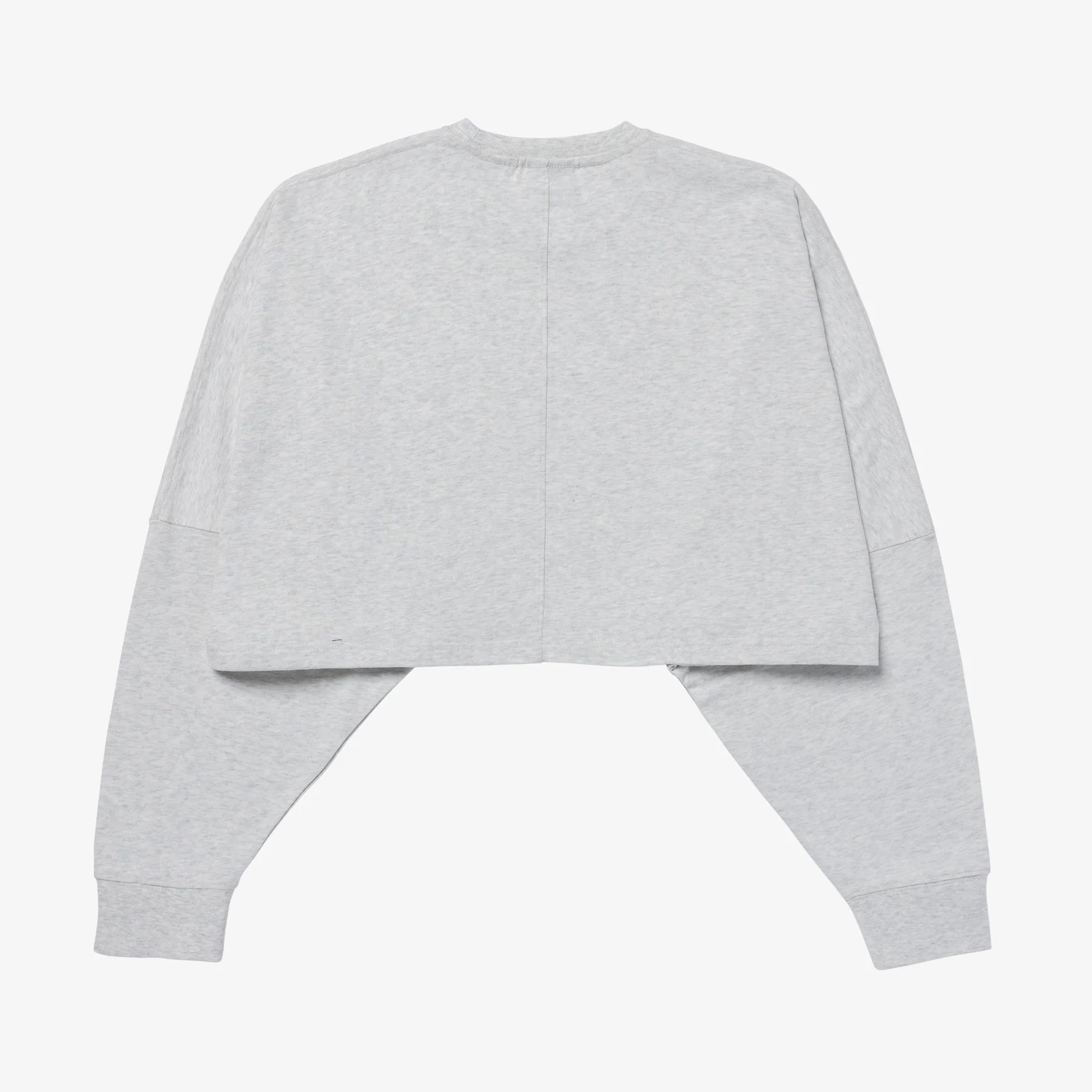 Womens Cropped LS - Ash Heather - Image 4