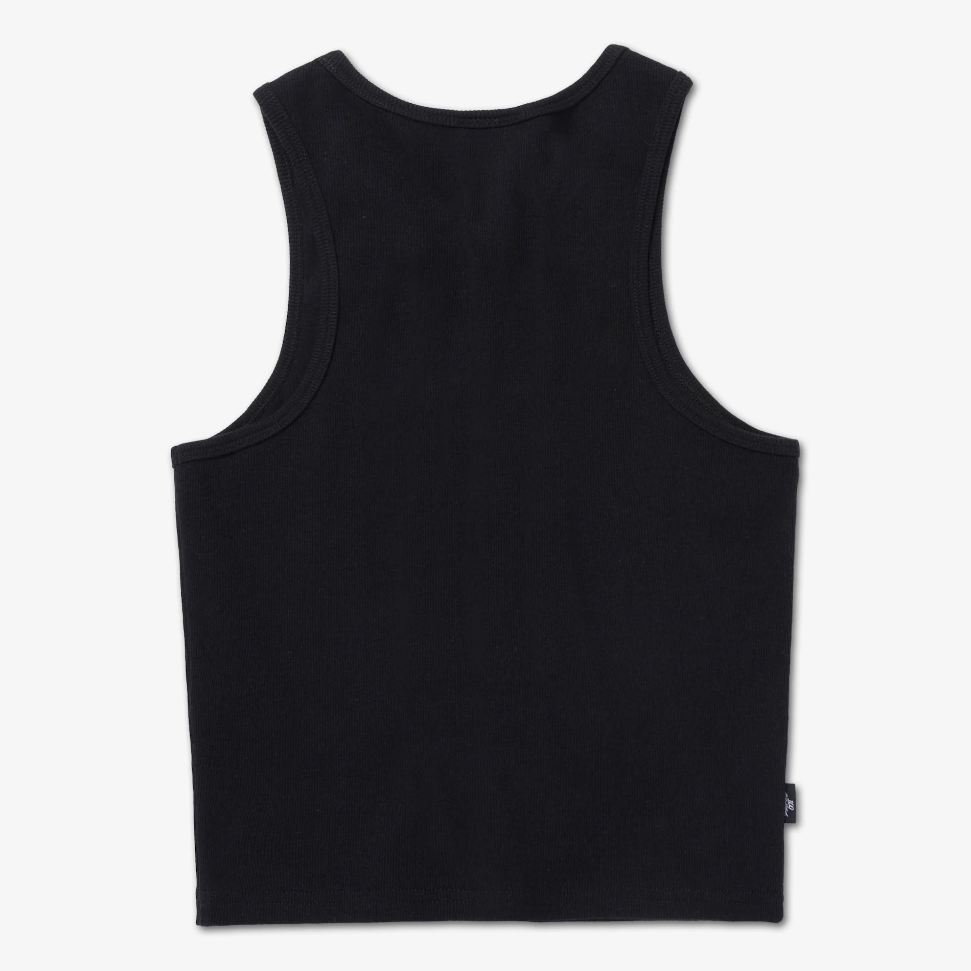 Womens Ribbed Tank - Black - Image 4
